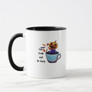 Eat Drink And Be Scary Retro Classic Mug