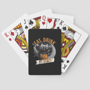 Eat Drink And Be Scary Retro Classic Playing Cards