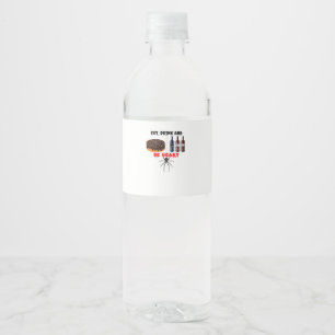 Eat Drink And Be Scary Retro Classic Water Bottle Label