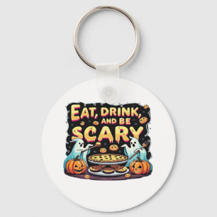 Eat Drink And Be Scary Spooky Bakery Halloween Coo Key Ring