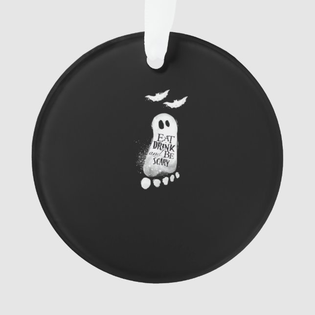 Eat Drink And Be Scary Trendy Graphic Ornament (Front)