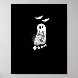 Eat Drink And Be Scary Trendy Graphic Poster