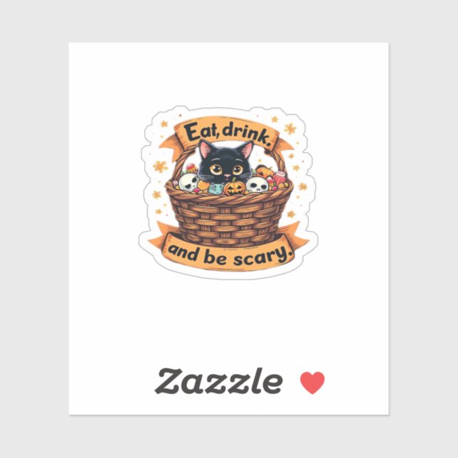 Eat Drink And Be Scary Trick Or Treat Basket Hallo (Sheet)