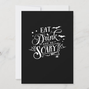 Eat Drink And Be Scary Unique Cool Holiday Card