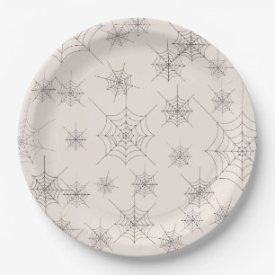 Eat Drink and Be Scary Web Halloween Paper Plates