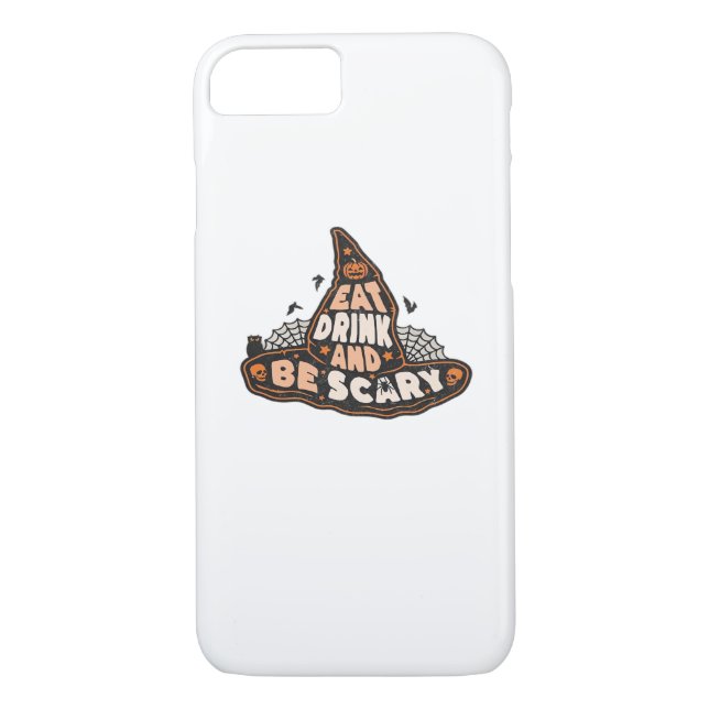 Eat Drink And Be Scary Witch Only Halloween Gift F Case-Mate iPhone Case (Back)