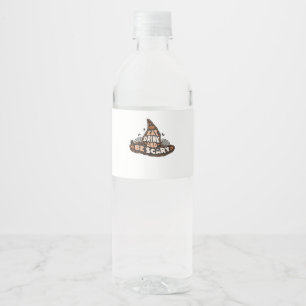 Eat Drink And Be Scary Witch Only Halloween Gift F Water Bottle Label