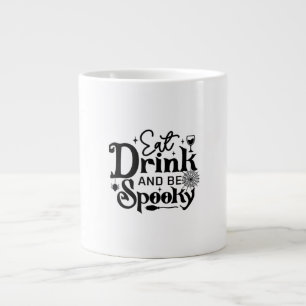 Eat Drink And Be Spooky Retro Classic Large Coffee Mug