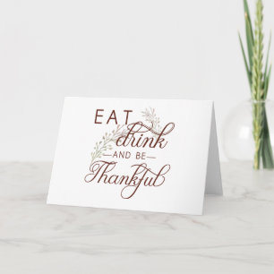 eat drink and be thankful holiday card