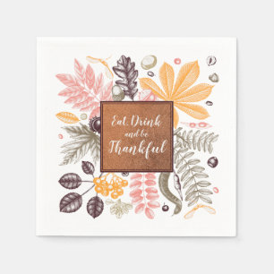 Eat Drink and Be Thankful Napkin