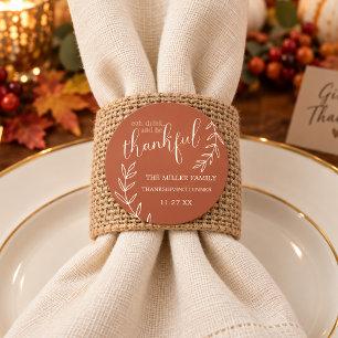 Eat Drink and be Thankful Thanksgiving Dinner Classic Round Sticker