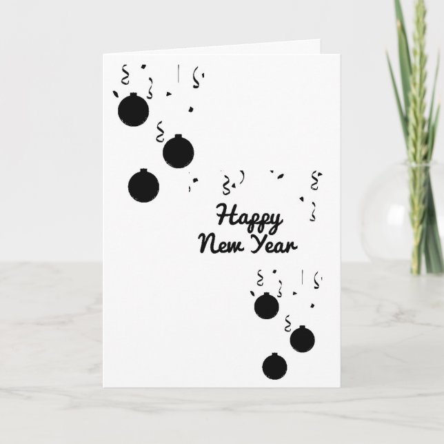 EAT DRINK AND BE VERY MERRY NEW YEAR HOLIDAY CARD (Front)