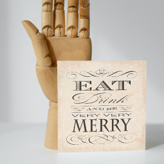 Eat Drink and Be Very Very Merry Anniversary Invitation