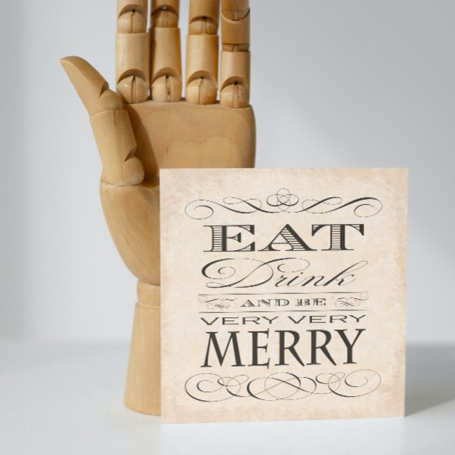Eat Drink and Be Very Very Merry Anniversary Invitation (Creator Uploaded)