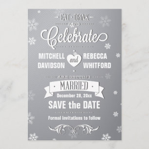 Eat Drink and Celebrate Winter Grey Save the Date