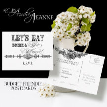 Eat, Drink and Get Married Save the Date Postcards