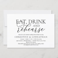 Eat, Drink and Rehearse, Wedding Rehearsal Party