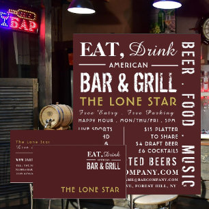 Eat, Drink Bar & Grill, Pub/Brewery Business Card