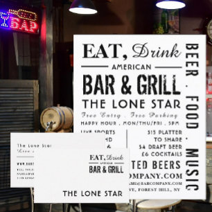 Eat, Drink Bar & Grill, Pub/Brewery Business Card