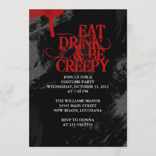 Eat Drink & Be Creepy Invitation