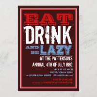 Eat, Drink & Be Lazy 4th of July BBQ Party