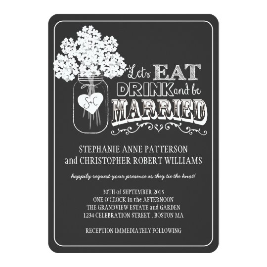 Chalkboard Style Wedding Invitations Uk 1