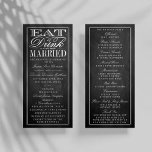 Eat, Drink & Be Married Chalkboard Wedding Program Rack Card<br><div class="desc">Eat,  Drink & Be Married Chalkboard Wedding Programs.</div>