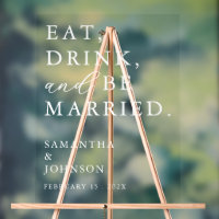 Eat Drink & Be Married Fun Modern Wedding Welcome