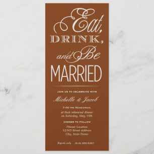 Eat, Drink, Be Married Invitation