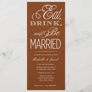 Eat, Drink, Be Married Invitation