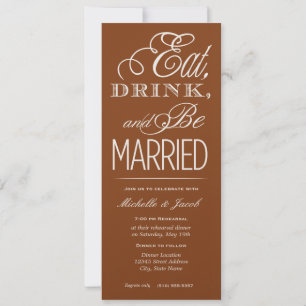 Eat, Drink, Be Married Invitation