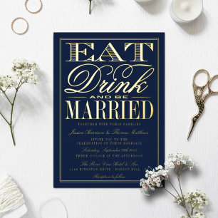 Eat, Drink & Be Married Modern Wedding Real