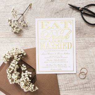 Eat, Drink & Be Married Modern Wedding Real