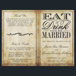 Eat, Drink & Be Married Vintage Wedding<br><div class="desc">Eat,  Drink & Be Married Vintage Wedding Programs.</div>