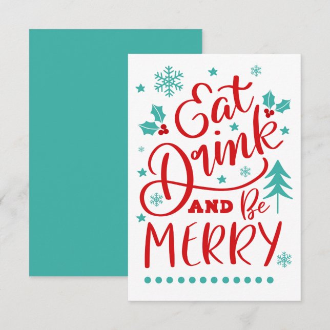 Eat, Drink & Be Merry Card (Front/Back)