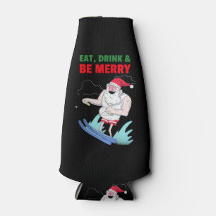 Eat, Drink & Be Merry Christmas Bottle Cooler