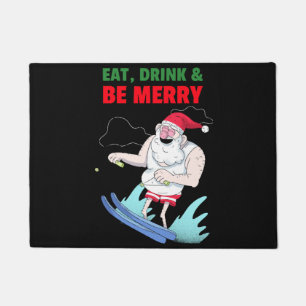 Eat, Drink & Be Merry Christmas Doormat