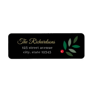 Eat Drink Be Merry Christmas Holiday Address Label