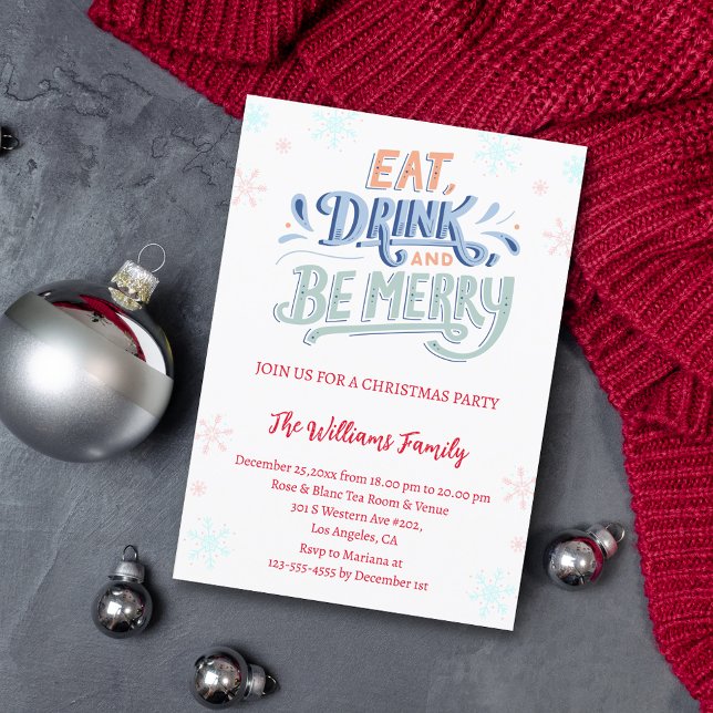 eat drink & be merry christmas party invitation (Creator Uploaded)