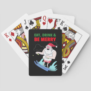 Eat, Drink & Be Merry Christmas Playing Cards