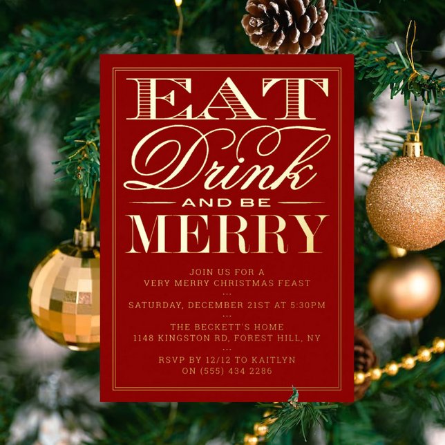 Eat, Drink & Be Merry Festive Christmas Real (Creator Uploaded)