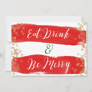 Eat Drink Be Merry Holiday Party Invitation