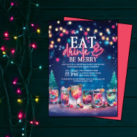 Eat, Drink, & Be Merry Neon Lights Christmas Party