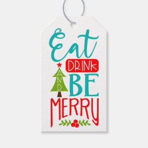 Eat Drink Be Merry Personalised Party & Gift Tags