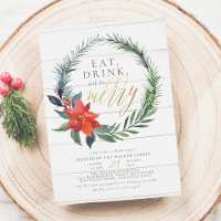 Eat Drink & Be Merry | Rustic Wood Dinner Party