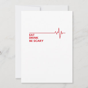Eat Drink Be Scary Cool Unique Holiday Card