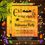 Eat/Drink/Be Scary Halloween Birthday Party  Invitation<br><div class="desc">Fun Halloween birthday party invitations you personalize for your upcoming frightful celebration</div>