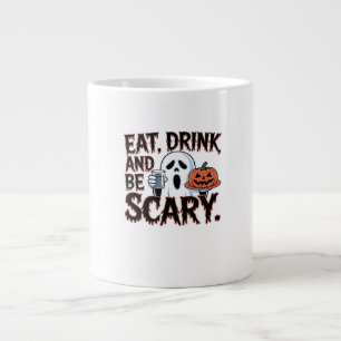 Eat Drink Be Scary Halloween Pumpkin Creative Styl Large Coffee Mug