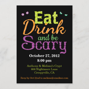 Eat, Drink & Be Scary Invitation