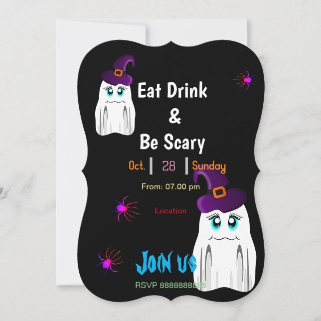 Eat Drink & Be Scary Invitation (Front)